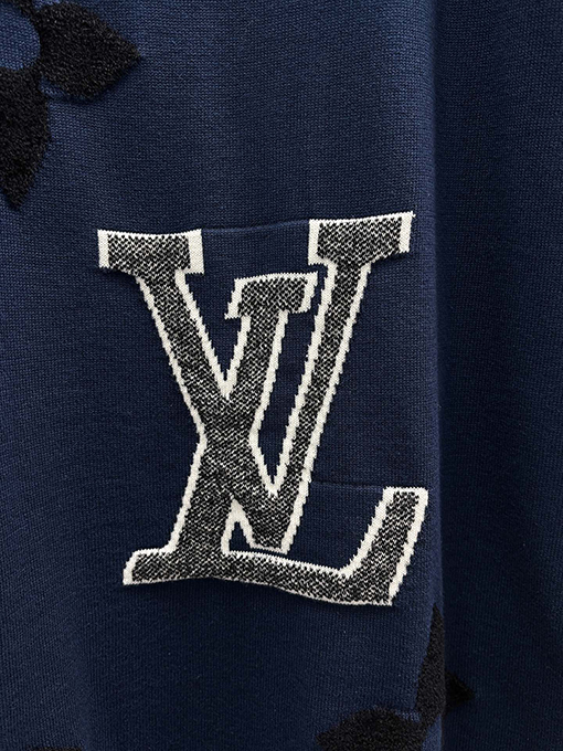 ルイヴィトンコピー LV クラシックなモノグラム柄のジャカードニットウェア