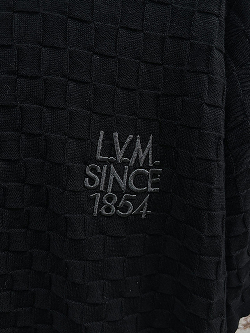 ルイヴィトン LVM SINCE 1854 春夏コレクション ブラックジャカード半袖Tシャツ