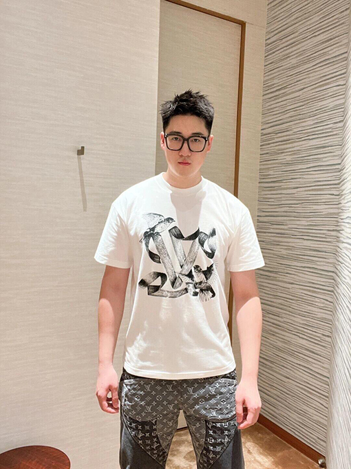 ルイヴィトン LV アニマルプリントクルーネック半袖Tシャツ