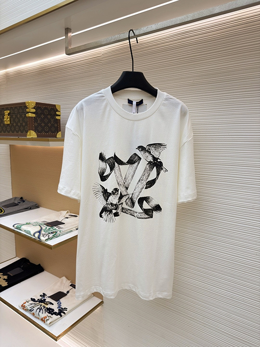 ルイヴィトン LV アニマルプリントクルーネック半袖Tシャツ