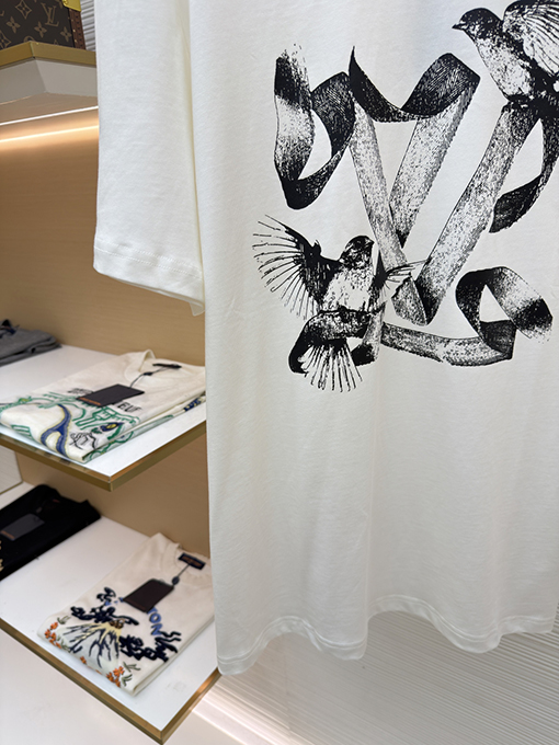 ルイヴィトン LV アニマルプリントクルーネック半袖Tシャツ