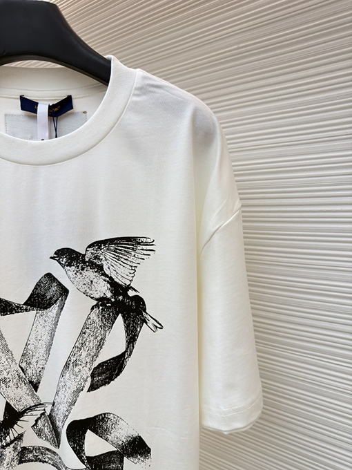 ルイヴィトン LV アニマルプリントクルーネック半袖Tシャツ