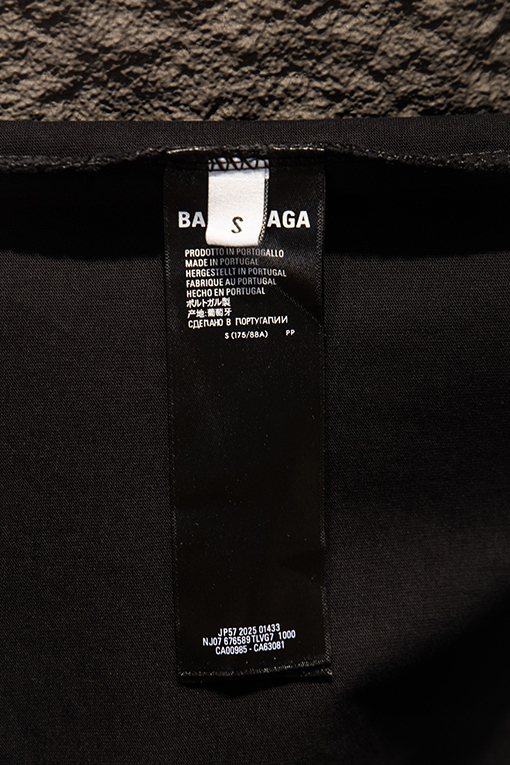 バレンシアガ Balenciaga ヘビーデューティーなダメージと破れをした中空の刺繍の半袖Tシャツ