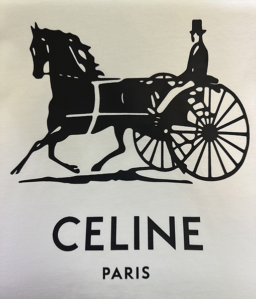 セリーヌコピー CELINE キャリッジシリーズ ヘビーウェイトプリント 半袖Tシャツ