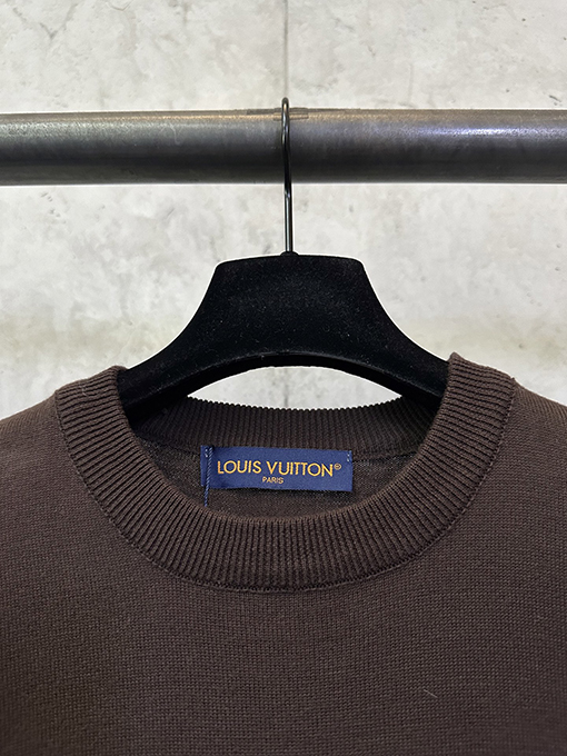 ルイヴィトン フローラルチェックジャカードロゴニット半袖Tシャツ