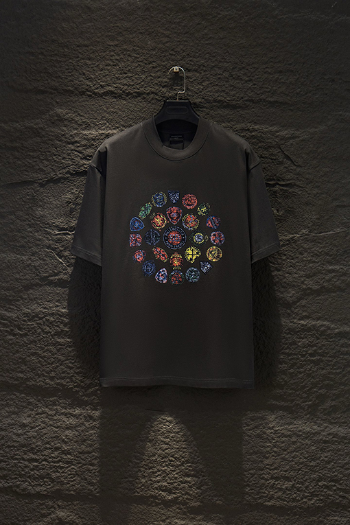 バレンシアガコピー Balenciaga 白インクダイレクトプリント半袖Tシャツ