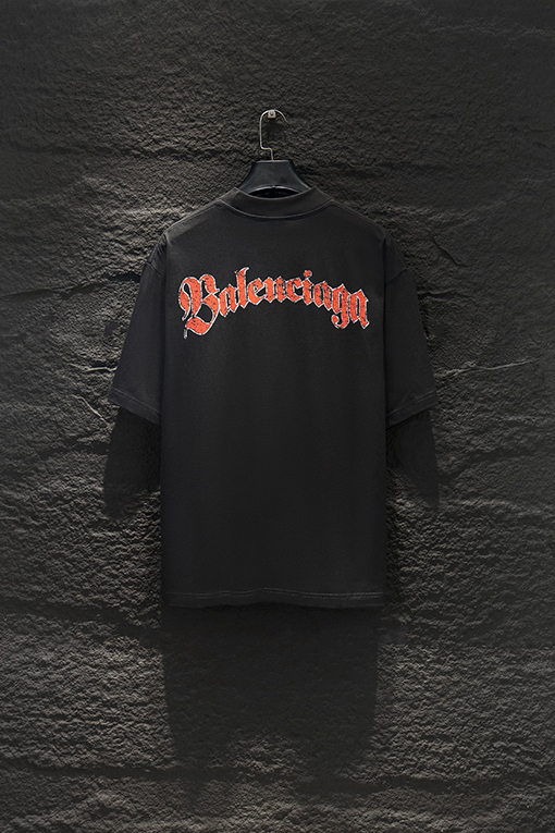 バレンシアガコピー Balenciaga 白インクダイレクトプリント半袖Tシャツ