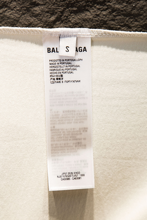 バレンシアガコピー Balenciaga 白インクダイレクトプリント半袖Tシャツ