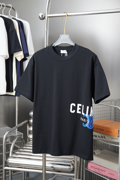 セリーヌコピー Celine 凱旋門プリント半袖Tシャツ