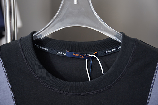 ルイヴィトンコピー パッチワーククルーネックランニング半袖Tシャツ