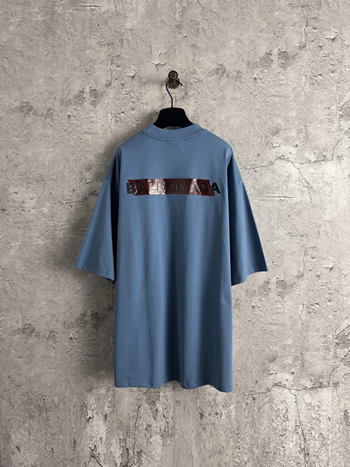 バレンシアガ Balenciaga テープ刺繍半袖Tシャツ
