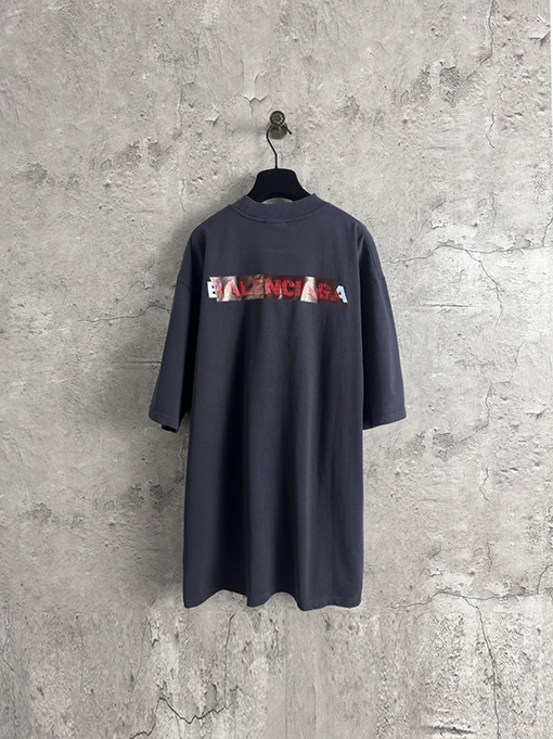 バレンシアガ Balenciaga テープ刺繍半袖Tシャツ