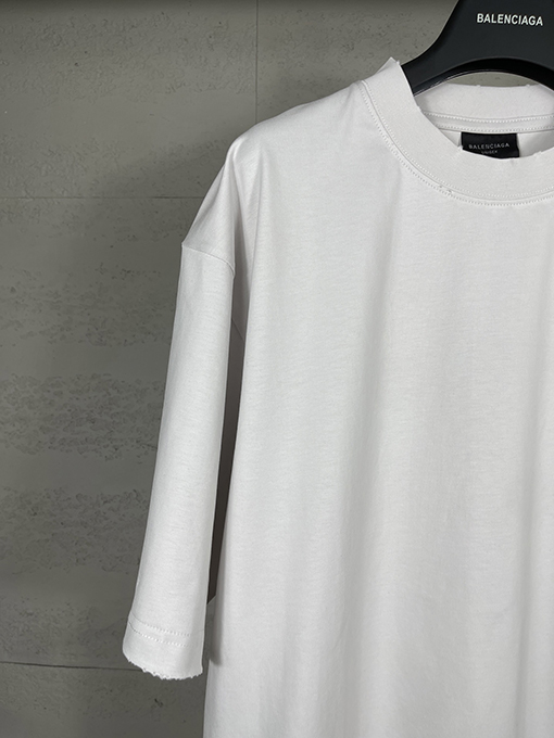 バレンシアガ Balenciaga マスキングテープダイレクトプリントウォッシャブルダメージ半袖Tシャツ
