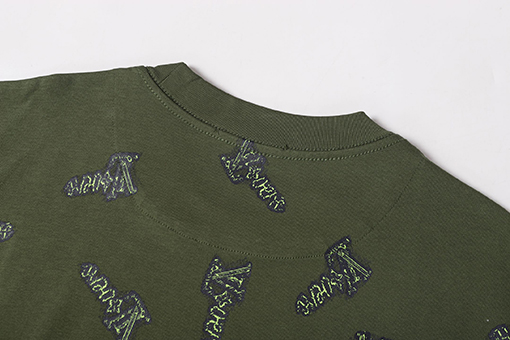 ルイヴィトン デジタルプリントロゴクルーネック半袖Tシャツ