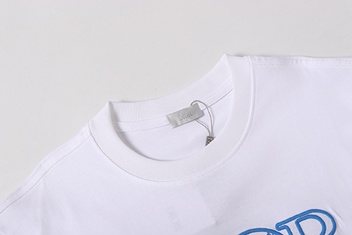ディオール 刺繍の猫柄レターロゴ半袖Tシャツ