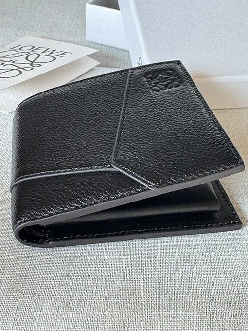 ロエベ ソフトグレイン牛革製パズル二つ折りコインウォレット X4C
