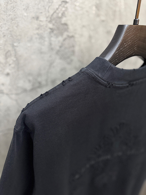 クロムハーツ 早春の透かし彫りスパンコール刺繍クロス半袖Tシャツ