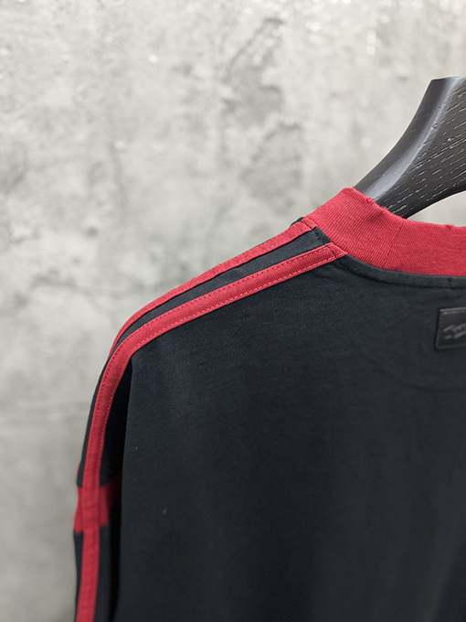 クロムハーツコピー アメリカンスタイルのツートンカラーのアップリケ刺繍りカップル半袖Tシャツ