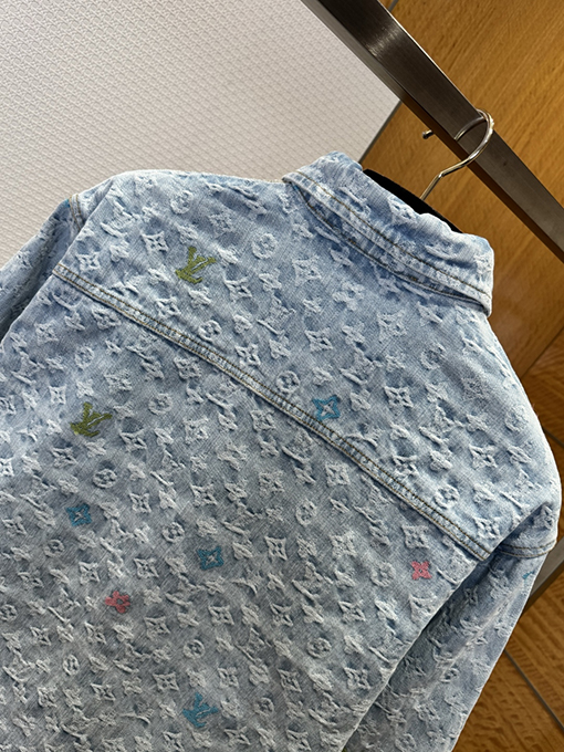 ルイヴィトン 全面カラージャカード襟のデニムジャケット