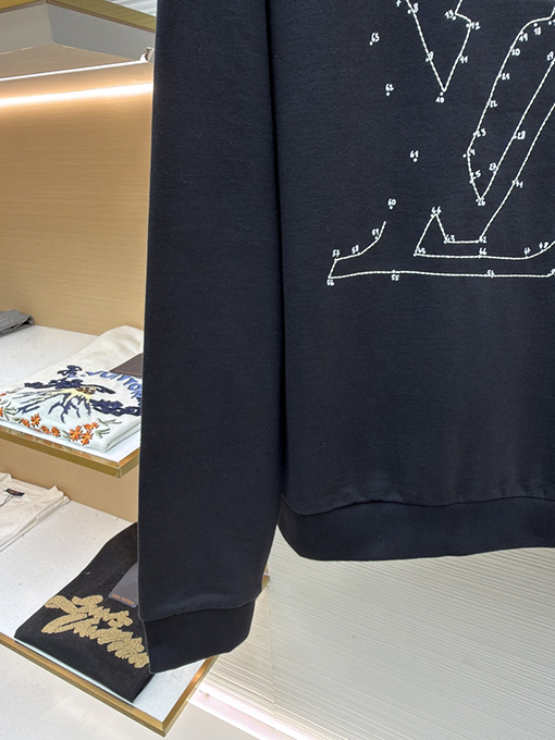 ルイヴィトン LV 星の刺繍入りクルーネック スウェットシャツ