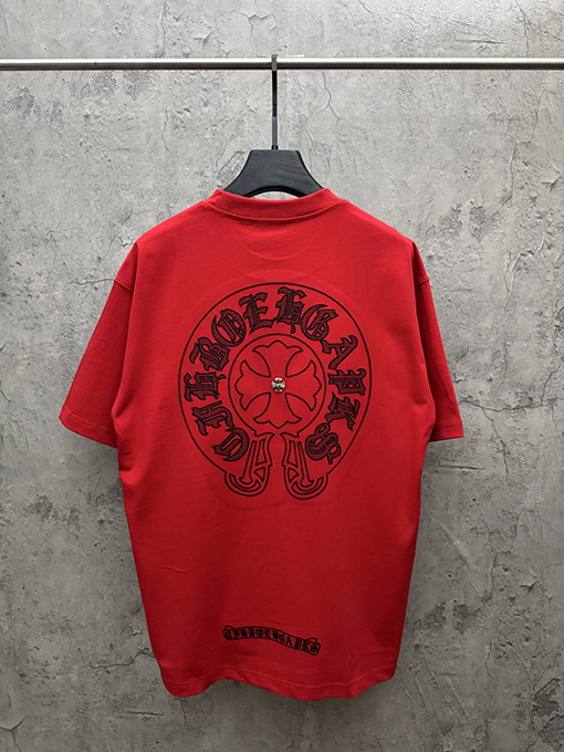クロムハーツ デパートで売っているアメリカンスタイルのレーザー刺繍入り半袖Tシャツ
