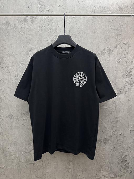 クロムハーツ デパートで売っているアメリカンスタイルのレーザー刺繍入り半袖Tシャツ