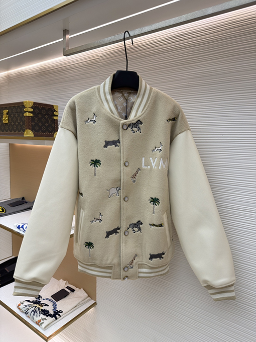 ルイヴィトン 動物の刺繍入りベースボールジャージ