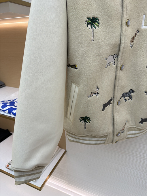 ルイヴィトン 動物の刺繍入りベースボールジャージ