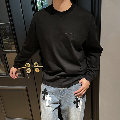 アレキサンダーワン Alexander Wang プリントロゴ入りロゴ長袖シャツ