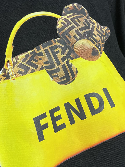 フェンディコピー FENDI 漫画柄のニットクルーネックセーター