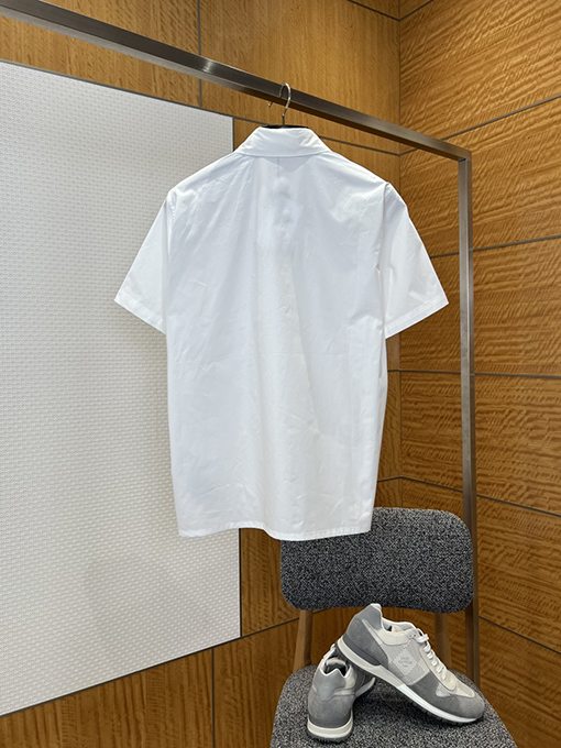 ディオール 刺繍ロゴ入り半袖襟付きシャツ