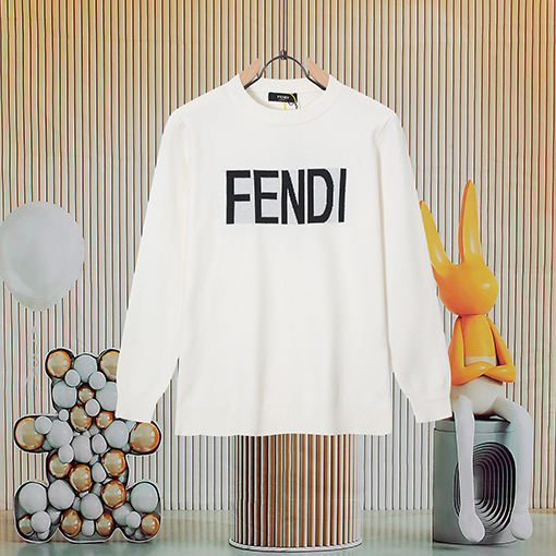 フェンディスーパーコピー FENDl 人気のロゴジャカードニットクルーネックセーター