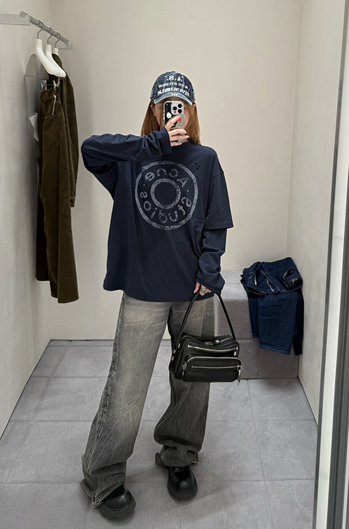 アクネストゥディオズ Acne Studios フェイクツーピース長袖シャツ