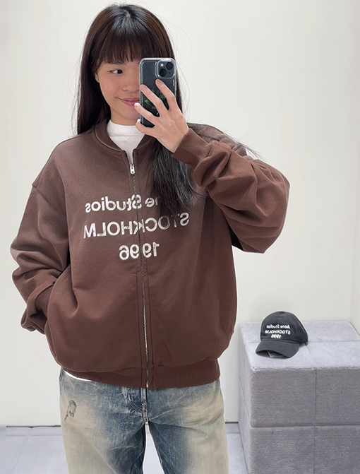 アクネストゥディオズコピー Acne Studios プリント柄ジップアップジャケット