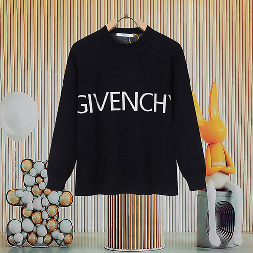 ジバンシイ GIVENSHY ジャカード織りのクルーネックニットセーター