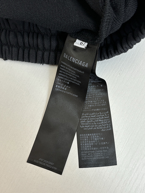 バレンシアガスーパーコピー BALENCIAGA 3B FOOTBALL BAGGY ドライフリースレターロゴ刺繍り伸縮ウエストストレートレッグスウェットパンツ
