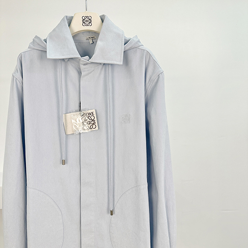 ロエベ フード付き(取り外し可能)シャツジャケット