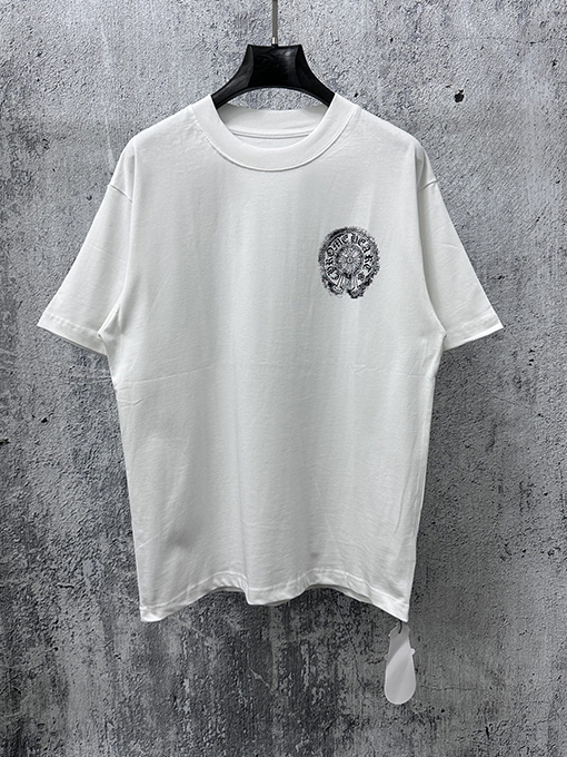 クロムハーツスーパーコピー 新作プリントクルーネック半袖Tシャツ
