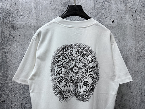クロムハーツスーパーコピー 新作プリントクルーネック半袖Tシャツ