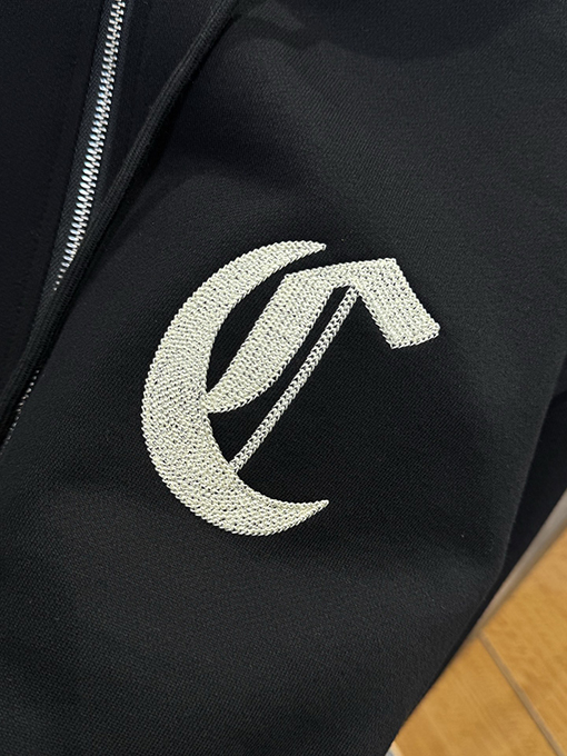 セリーヌスーパーコピー CELINE 刺繍りジッパー付きフード付きスウェットシャツジャケット
