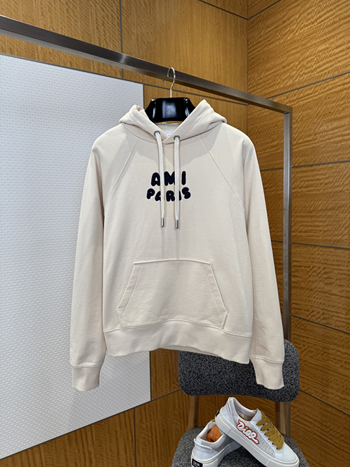 アミリコピー AMI PARIS 織り文字ロゴ入りパーカー