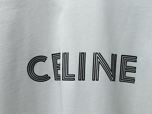 セリーヌスーパーコピー CELINE 文字ロゴプリントの半袖Tシャツ