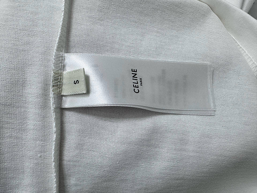 セリーヌコピー CELINE 文字ロゴ点線フォーム半袖Tシャツ