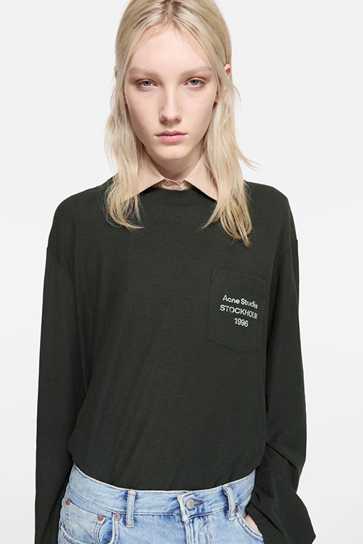 アクネストゥディオズスーパーコピー Acne Studios 小さなポケットが付いたプリント柄の長袖シャツ