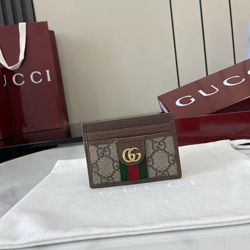 グッチスーパーコピー Ophidia 黒革製カードホルダーシリーズ