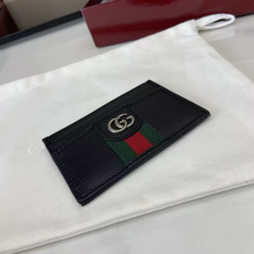 グッチスーパーコピー Ophidia 黒革製カードホルダーシリーズ