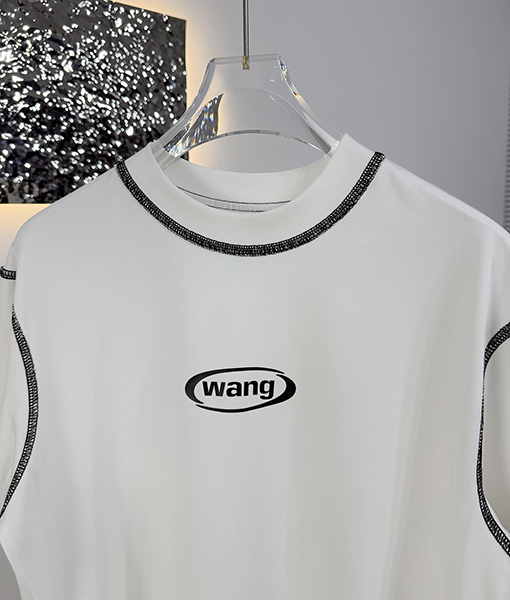アレキサンダーワンスーパーコピー Alexander wang カラーブロックステッチの半袖Tシャツ