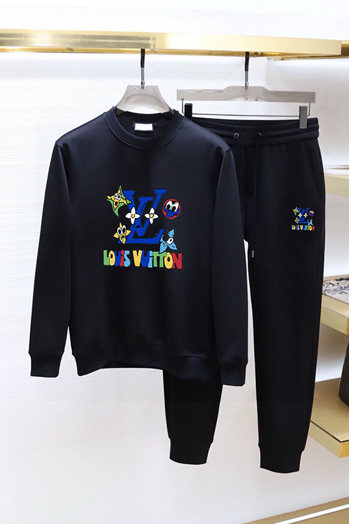ルイヴィトンスーパーコピー LV 人気のクルーネックのスウェットシャツとパンツのセット