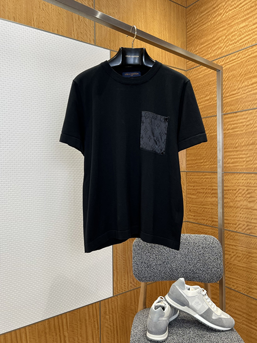 ルイヴィトン ポケット付きモノグラムパッチワーク半袖Tシャツ