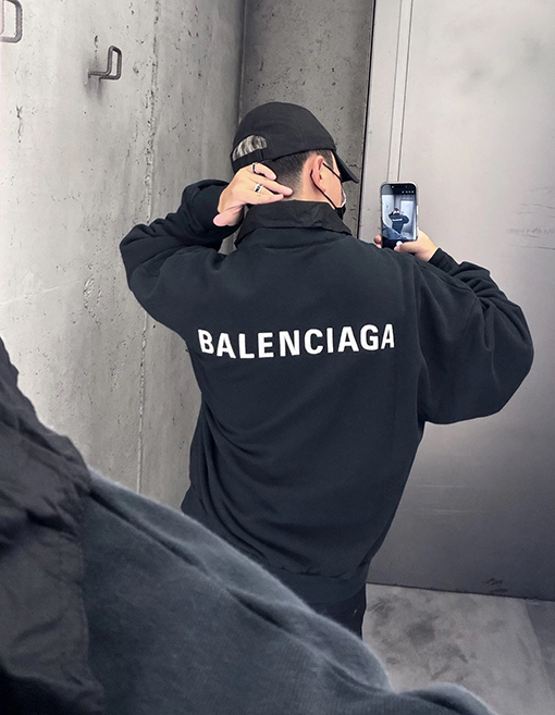 バレンシアガコピー BALENCIAGA フェイクツーピースパーカー